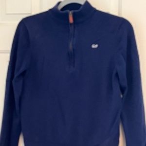 Boys vineyard vines blue zip sweater.  Size large.
